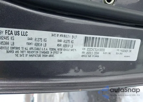 2018 Dodge Charger R/T Rwd z USA, uszkodzony, nr VIN 2C3CDXCT6JH156593